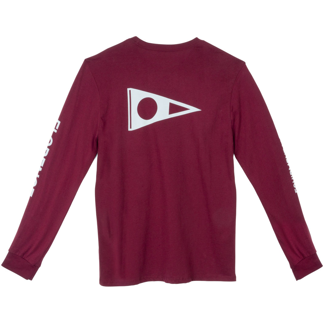 Color:Maroon-Florence Formula Long Sleeve Shirt-alt