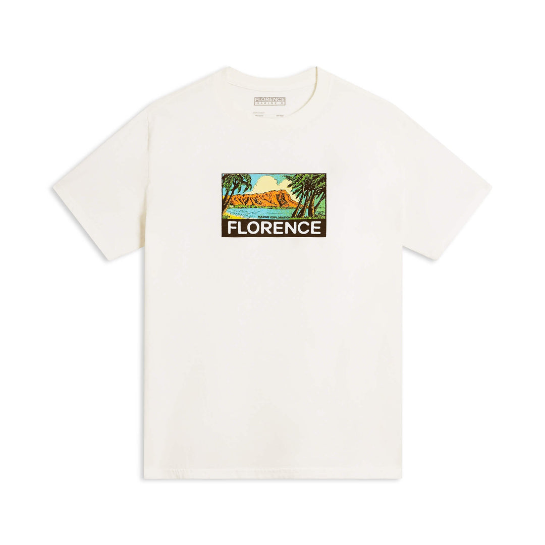 Color:Off White-Florence Postcard T-Shirt