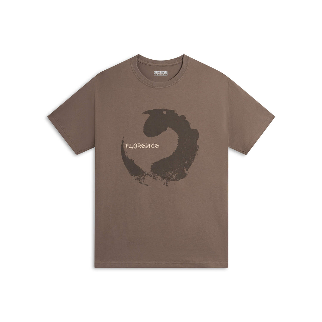 Color:Brown-Florence C.R. Stecyk T-Shirt