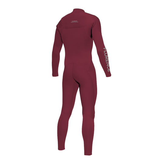 Color:Maroon-Florence Men's 3mm Fullsuit -alt
