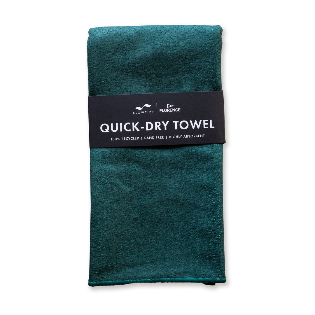 Color:Dark Emerald-Florence Quick Dry Performance Slowtide Towel