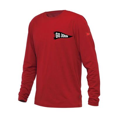 Color:Red-Florence Airtex Long Sleeve Shirt