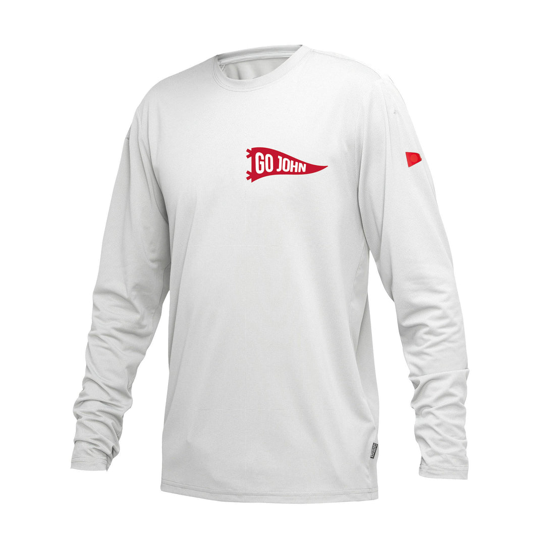 Color:White1-Florence Airtex Long Sleeve Shirt