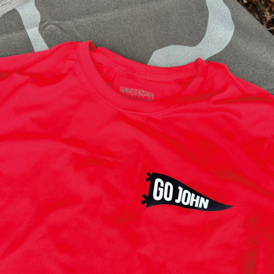 Color:Red-Florence Short Sleeve Trainer Shirt Go John