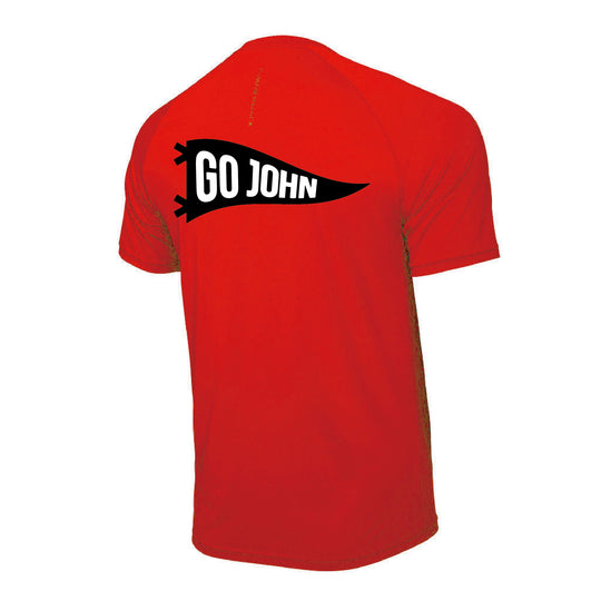 Color:Red-Florence Short Sleeve Trainer Shirt Go John