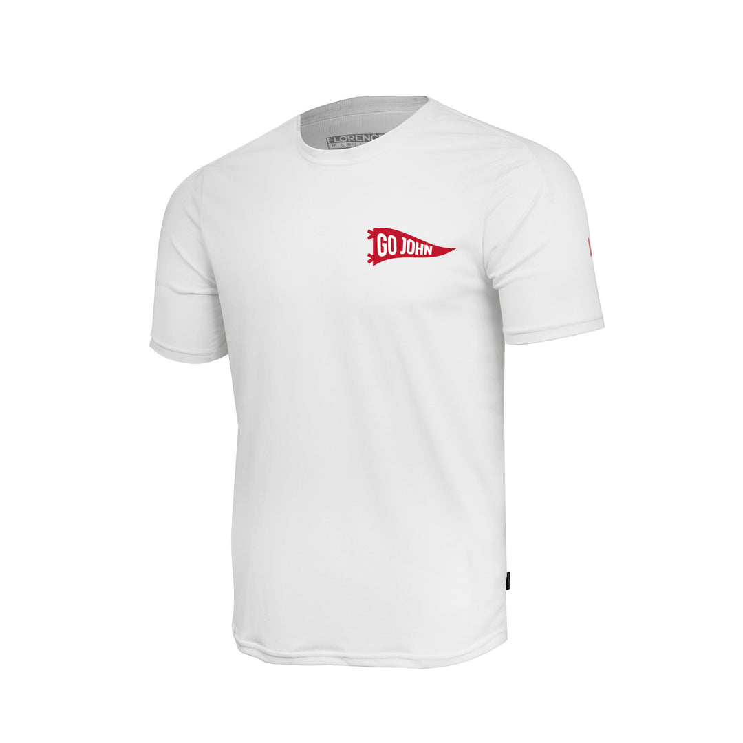 Color:White-Florence Short Sleeve Trainer Shirt Go John
