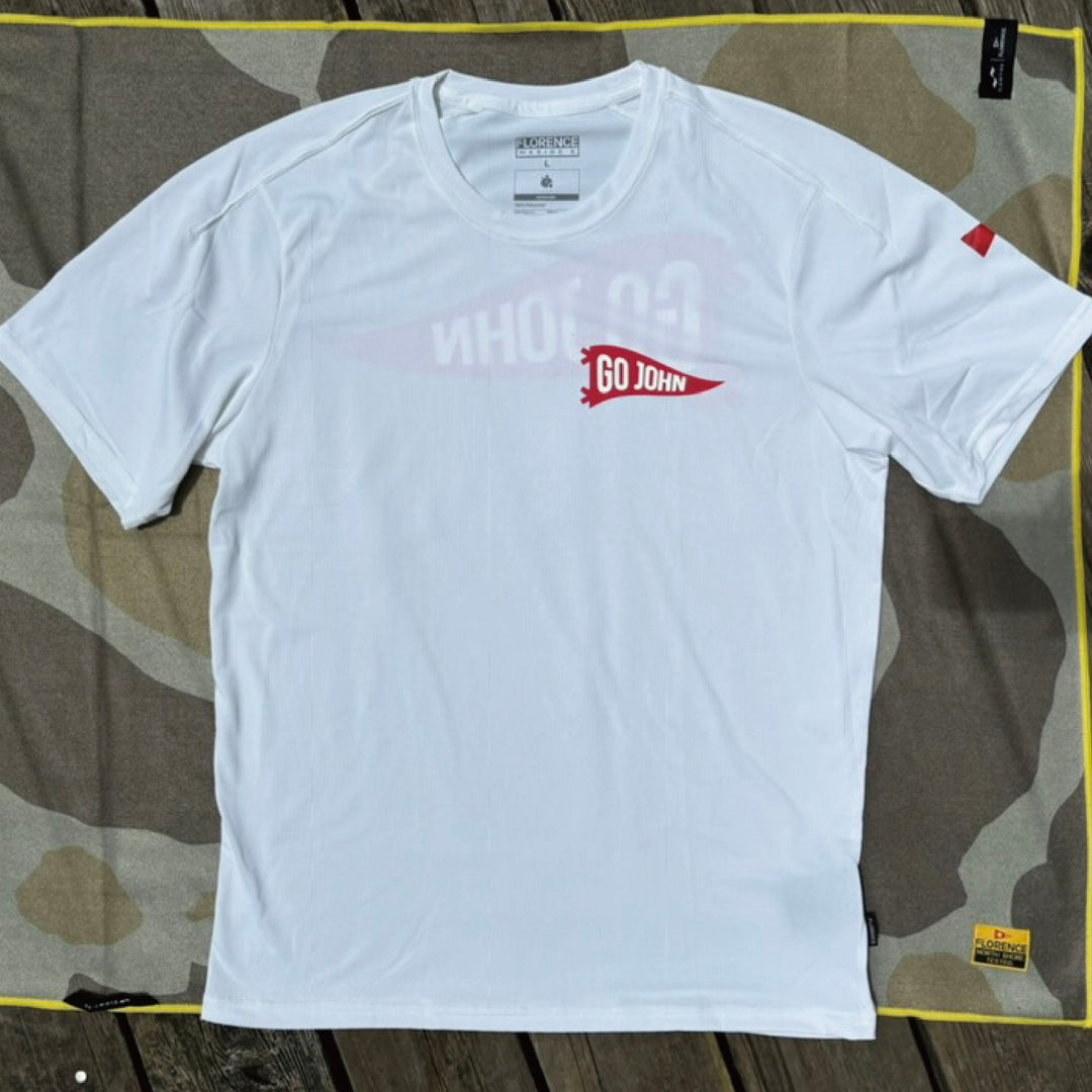 Color:White-Florence Short Sleeve Trainer Shirt Go John