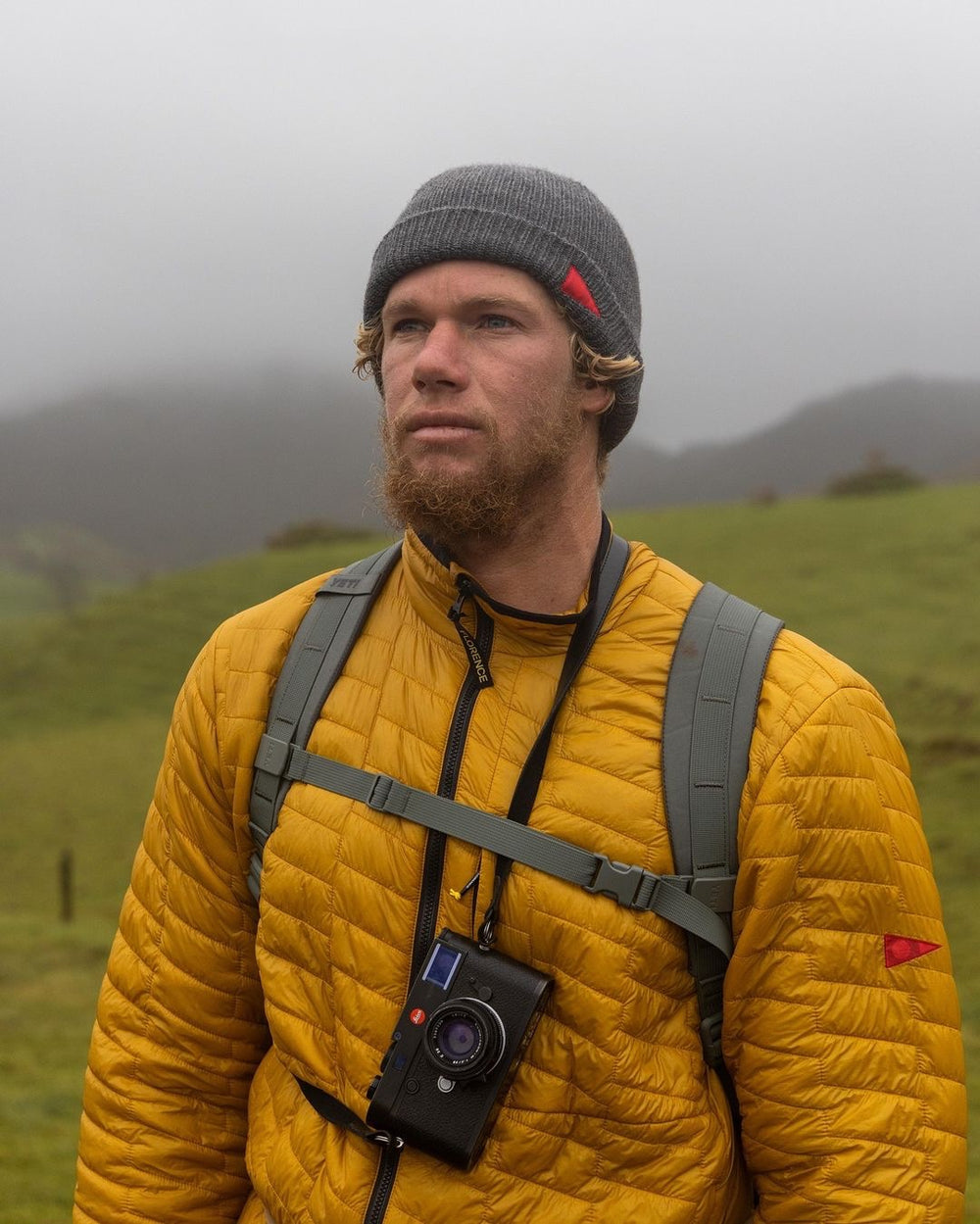 Color:Mustard-Florence Parachute Primaloft Zip -alt
