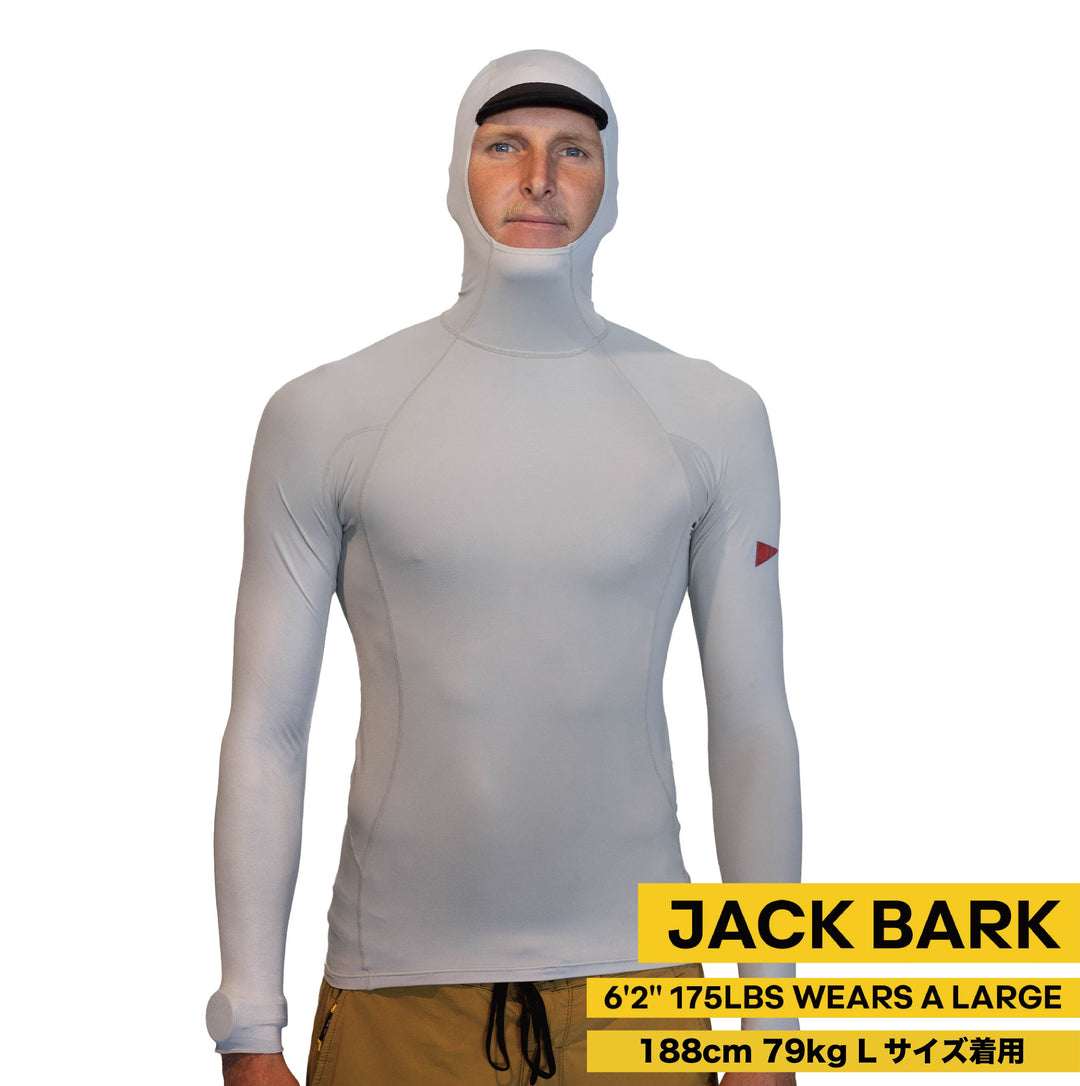 Color:Silver-Florence Marine X Long Sleeve Hooded Rashguard 