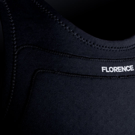 Color:Black-Florence Aeroshield Impact Short John Wetsuit