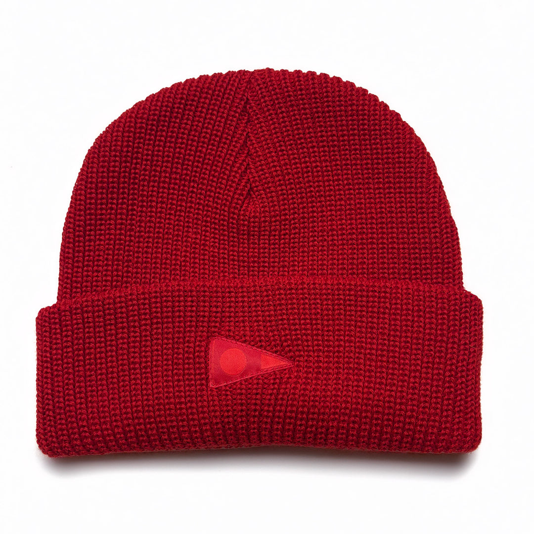 Color:Racing Red-Florence Burgee Wool Beanie