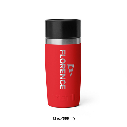 Color:Red-Yeti x Florence Marine X Rambler 12 oz Bottle with Commuter Cap