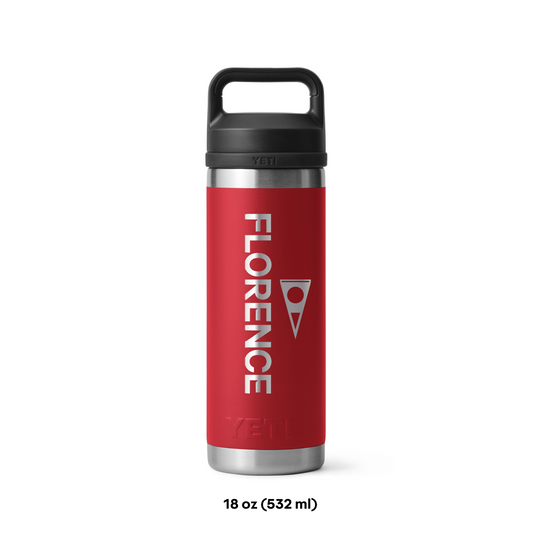 Color:Red-Yeti x Florence Marine X Rambler 18 oz Bottle with Chug Cap