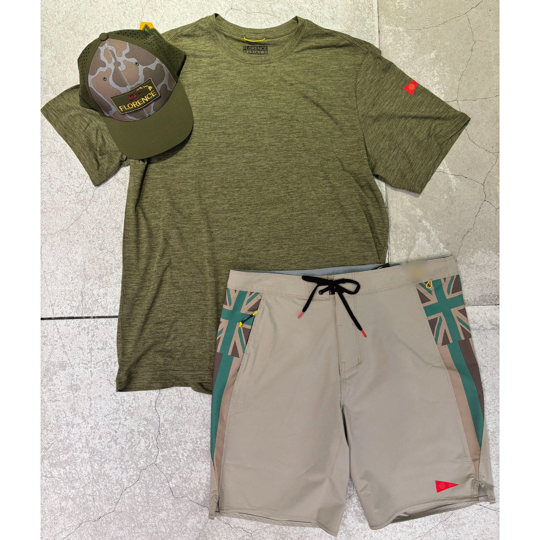 Color:Vintage Khaki-Florence Marine X Pro Hawaii Boardshort  -alt