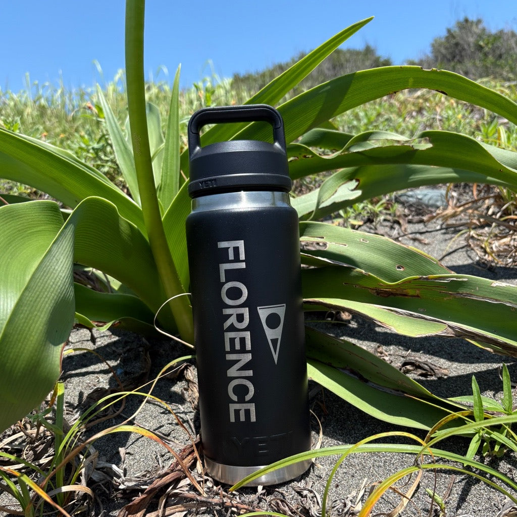 Color:Black-Yeti x Florence Marine X Rambler 26 oz Bottle with Chug Cap