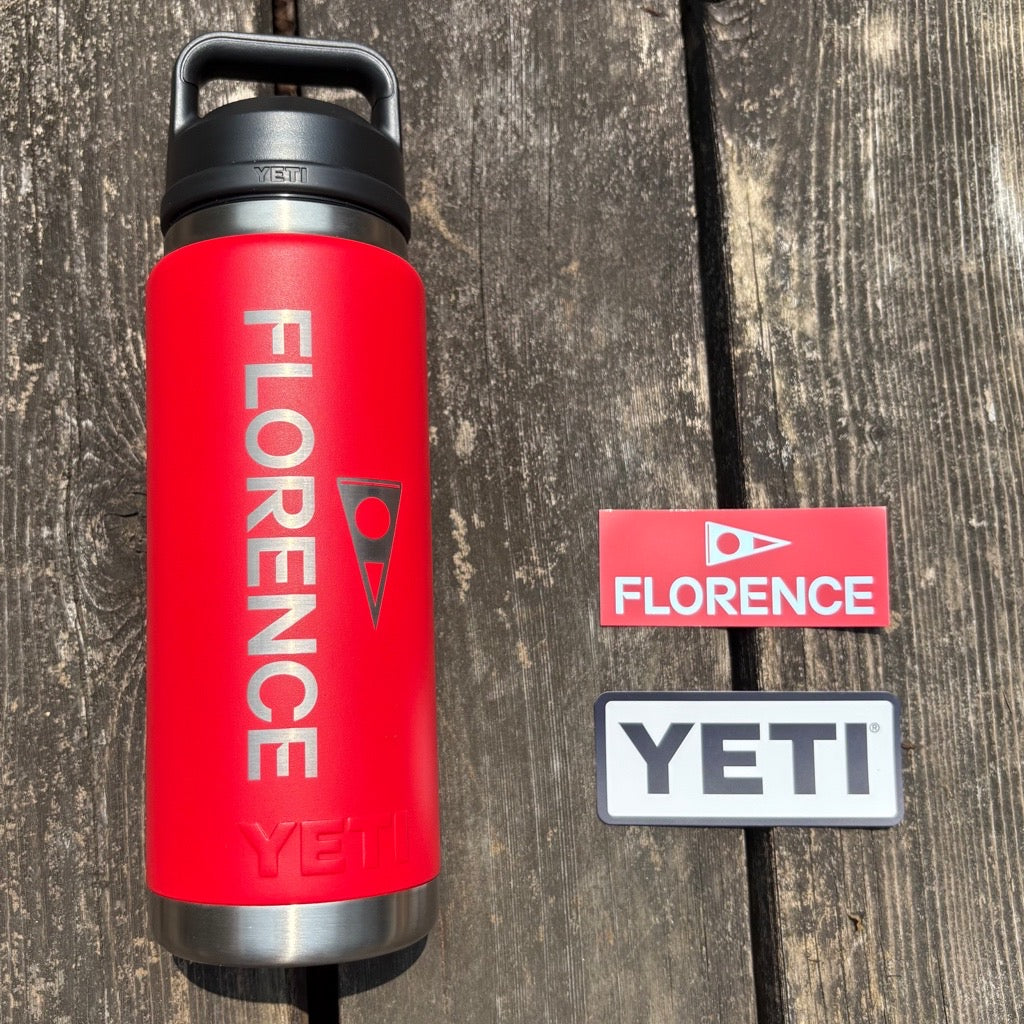 Color:Red-Yeti x Florence Marine X Rambler 36 oz Bottle with Chug Cap