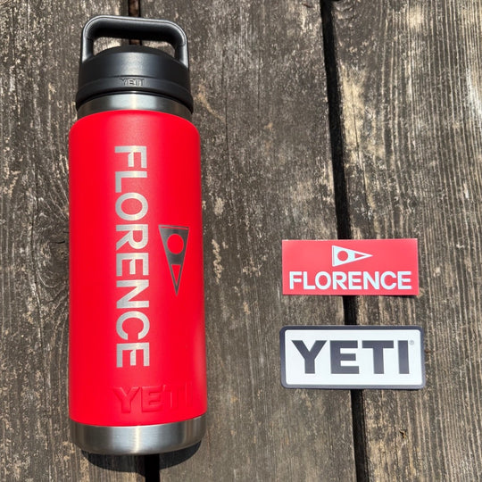 Color:Red-Yeti x Florence Marine X Rambler 36 oz Bottle with Chug Cap