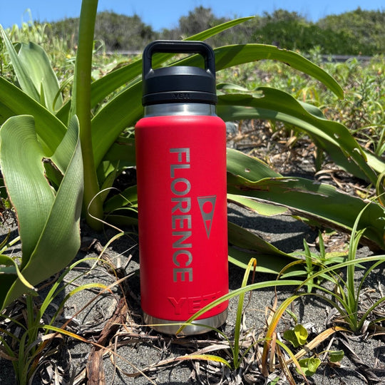 Color:Red-Yeti x Florence Marine X Rambler 36 oz Bottle with Chug Cap
