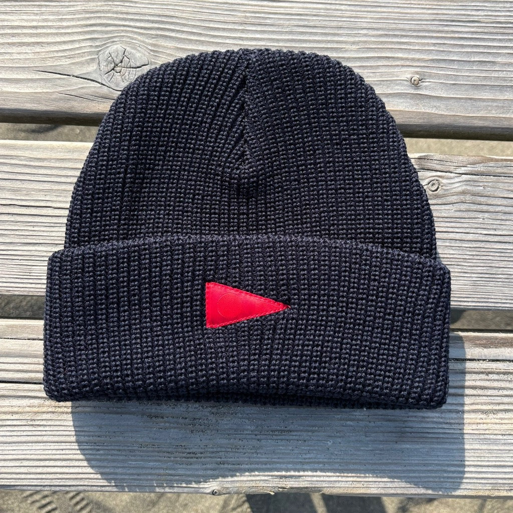 Color:Dark Navy-Florence Burgee Wool Beanie