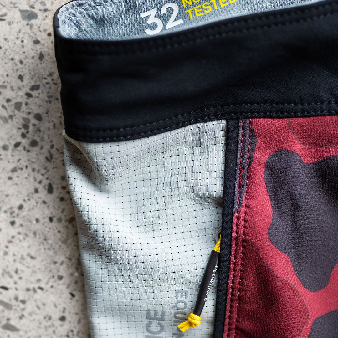 Color:Maroon Camo-Florence F1 Airtex Gamma Boardshort