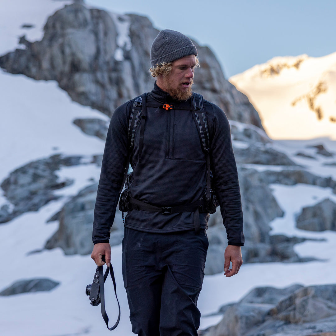 Color:Black-Florence Off Grid Fleece Half Zip 