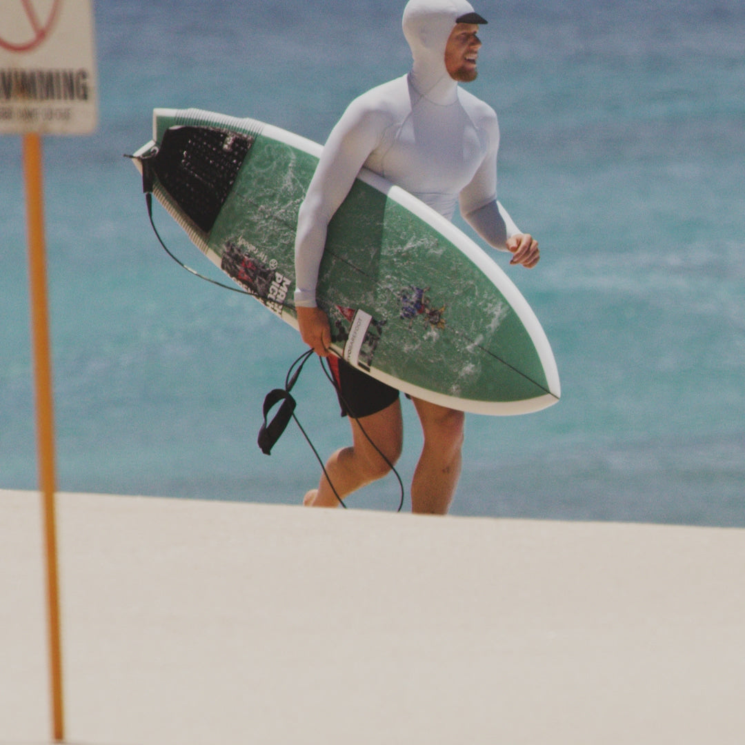 Color:White-Florence Long Sleeve Utility Pocket Hooded Rashguard
