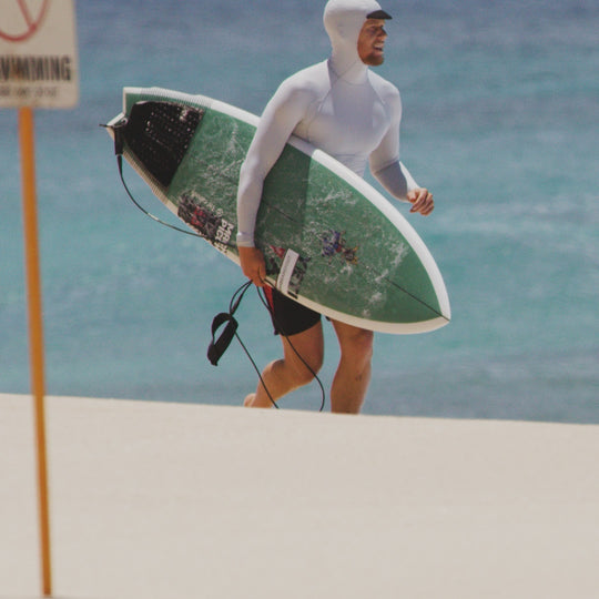Color:White-Florence Long Sleeve Utility Pocket Hooded Rashguard