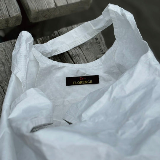 Color:White-Florence Reusable Dry Tote Bag