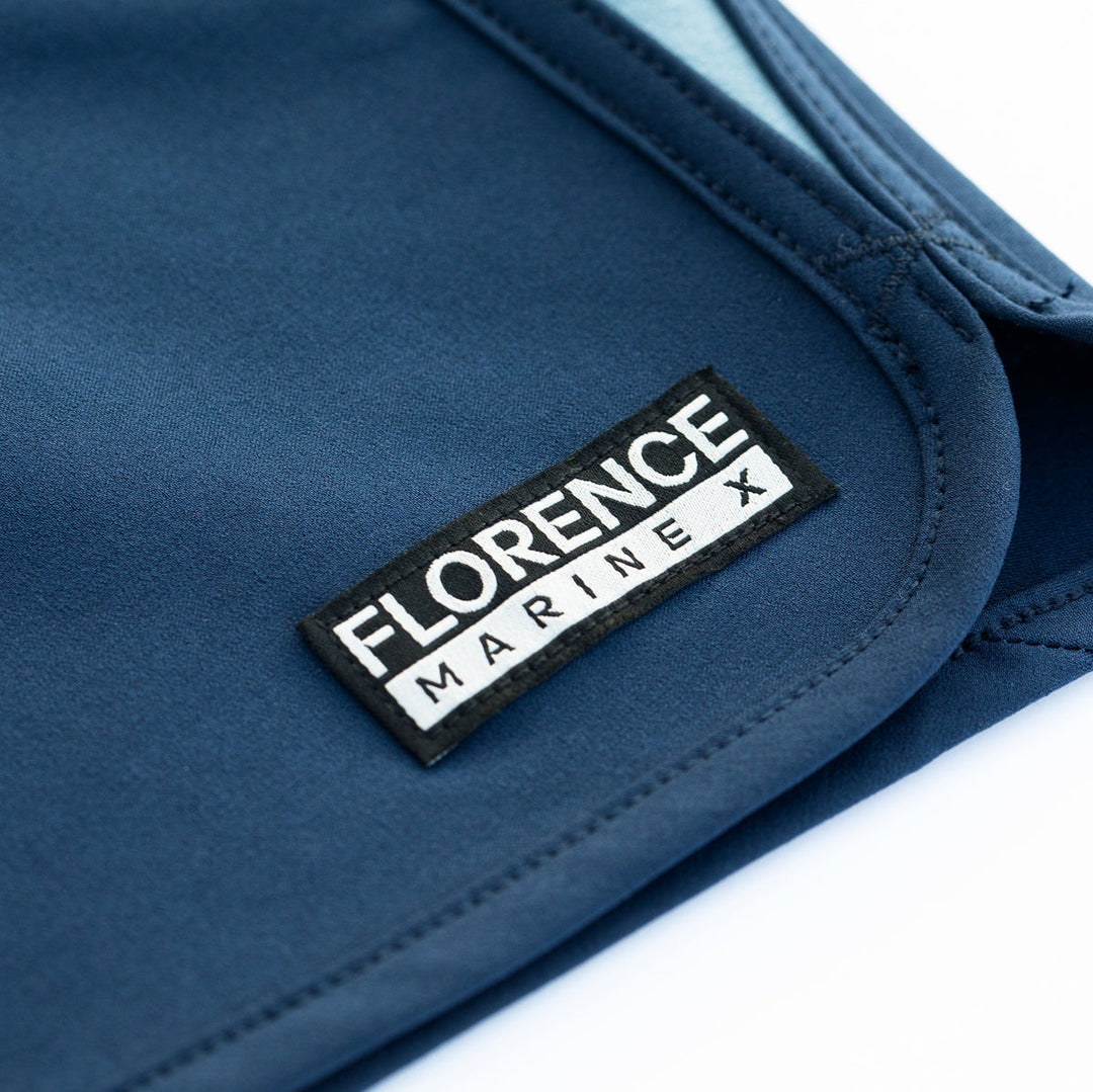 Color:Navy-Florence Block Boardshort