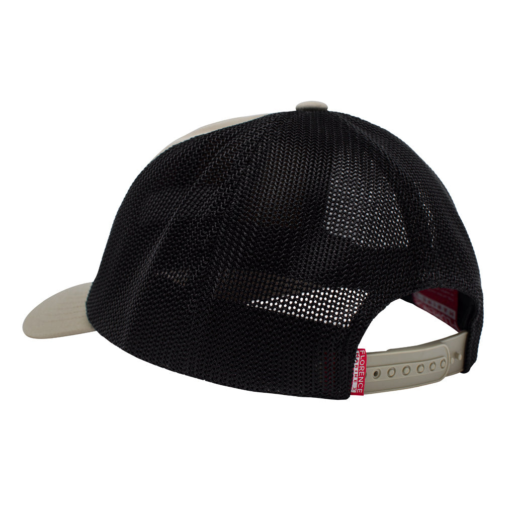 Color:Tan-Florence Unstructured Trucker Hat