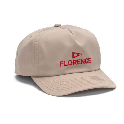 Color:Tan-Florence Logo Twill Hat