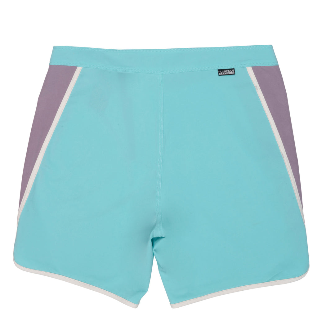 Color:Aqua-Florence Burgee Boardshort