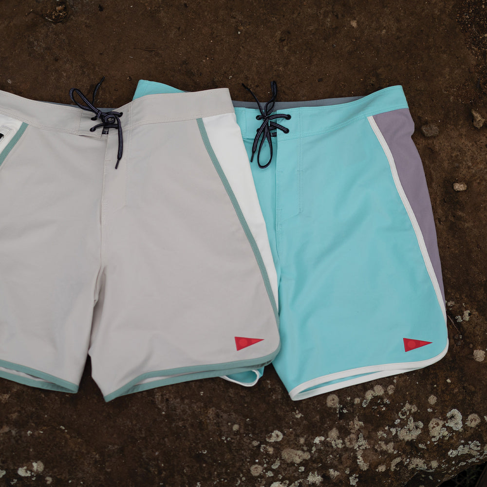 Color:Aqua-Florence Burgee Boardshort -alt