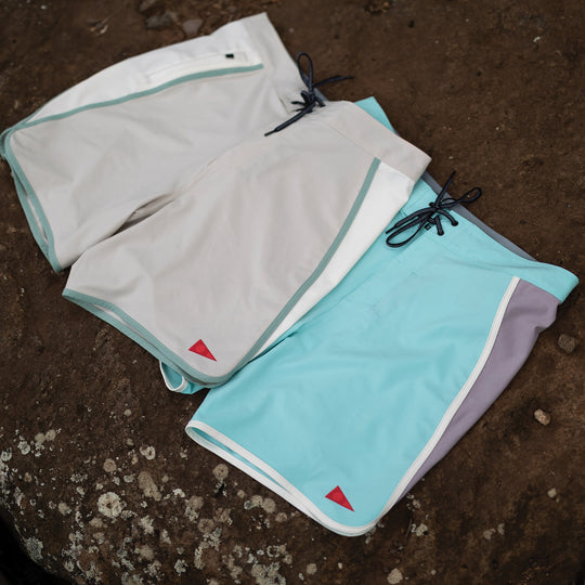 Color:Aqua-Florence Burgee Boardshort
