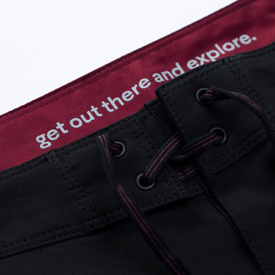 Color:Black Burnt Olive-Florence Block Boardshort