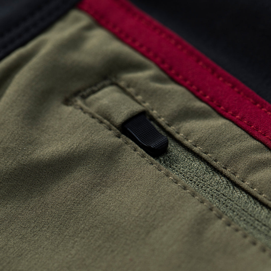 Color:Black Burnt Olive-Florence Block Boardshort