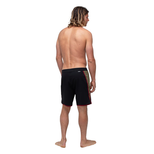 Color:Black Burnt Olive-Florence Block Boardshort