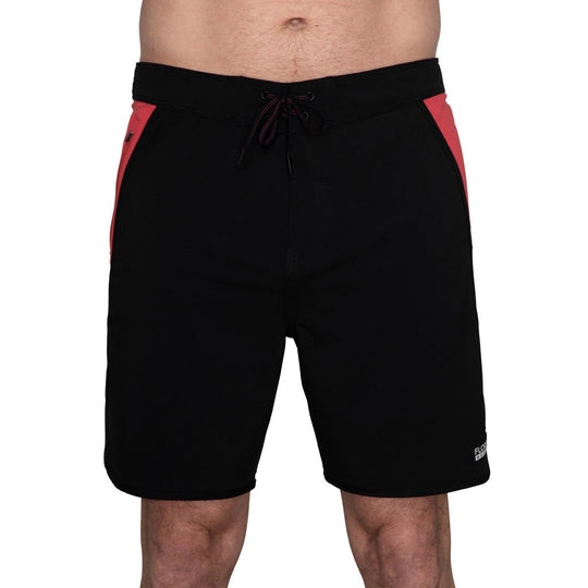 Color:Black Red-Florence Block Boardshort