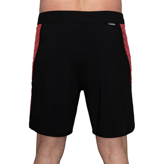 Color:Black Red-Florence Block Boardshort