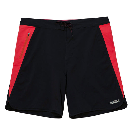 Color:Black Red-Florence Block Boardshort