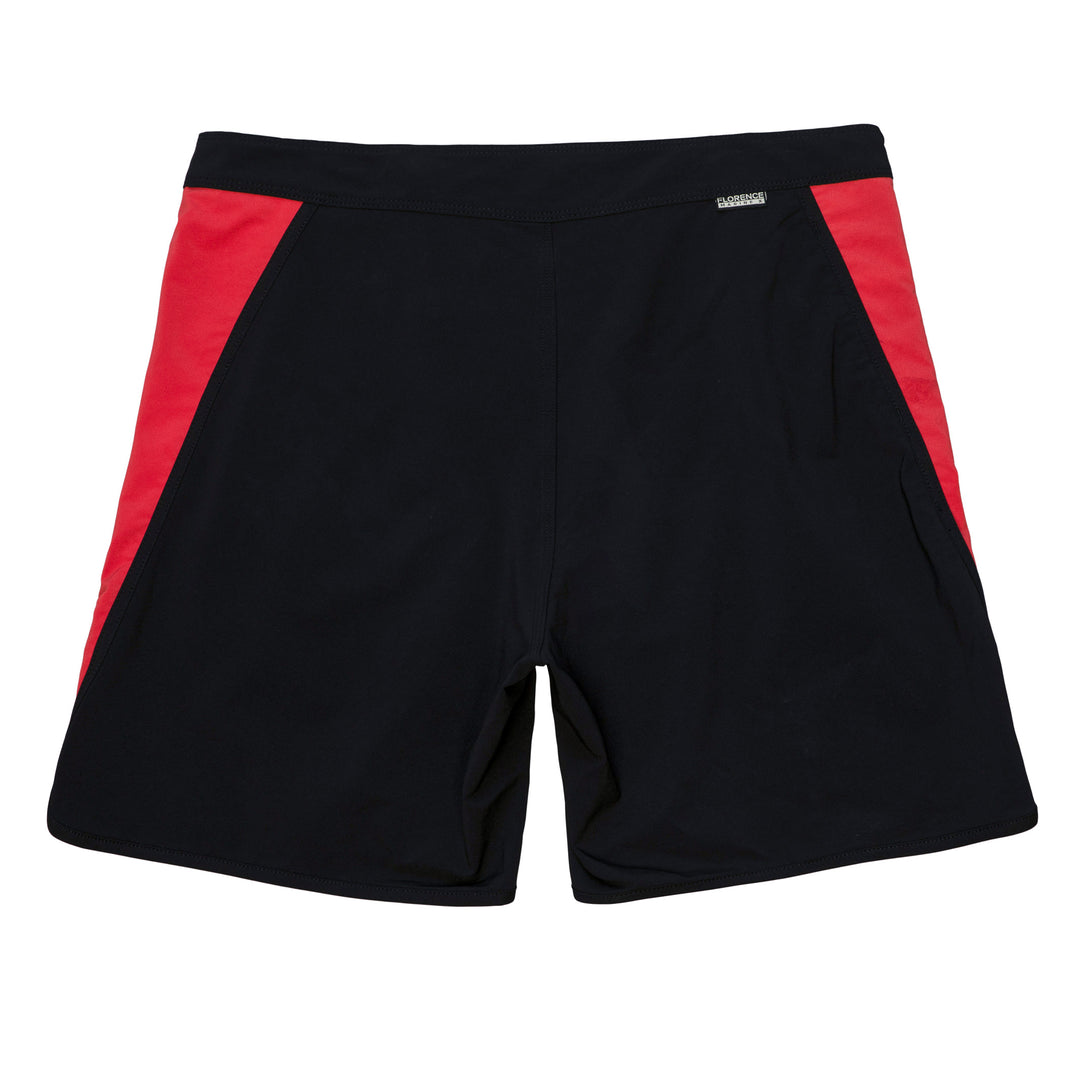 Color:Black Red-Florence Block Boardshort