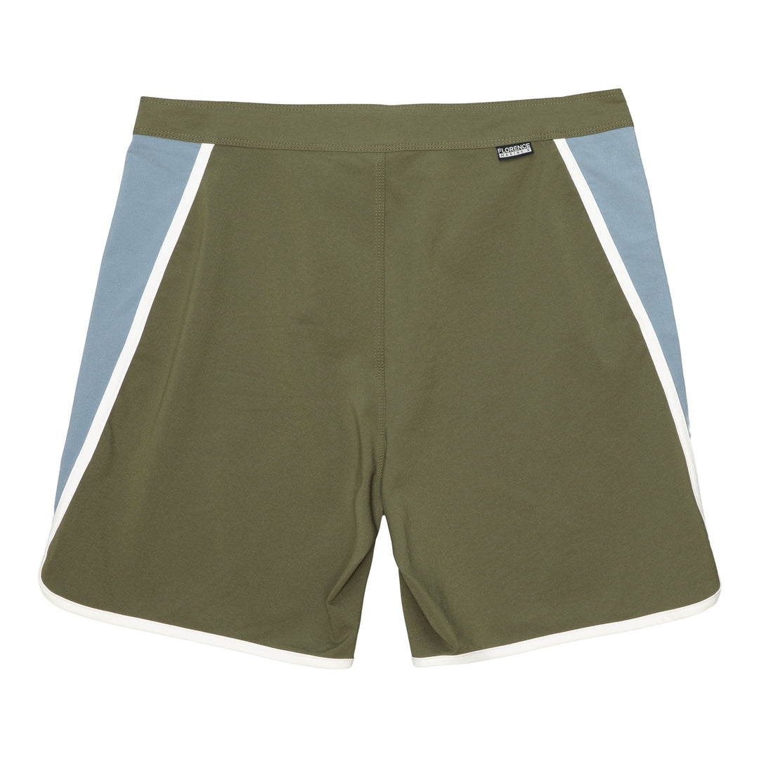 Color:Burnt Olive-Florence Block Boardshort