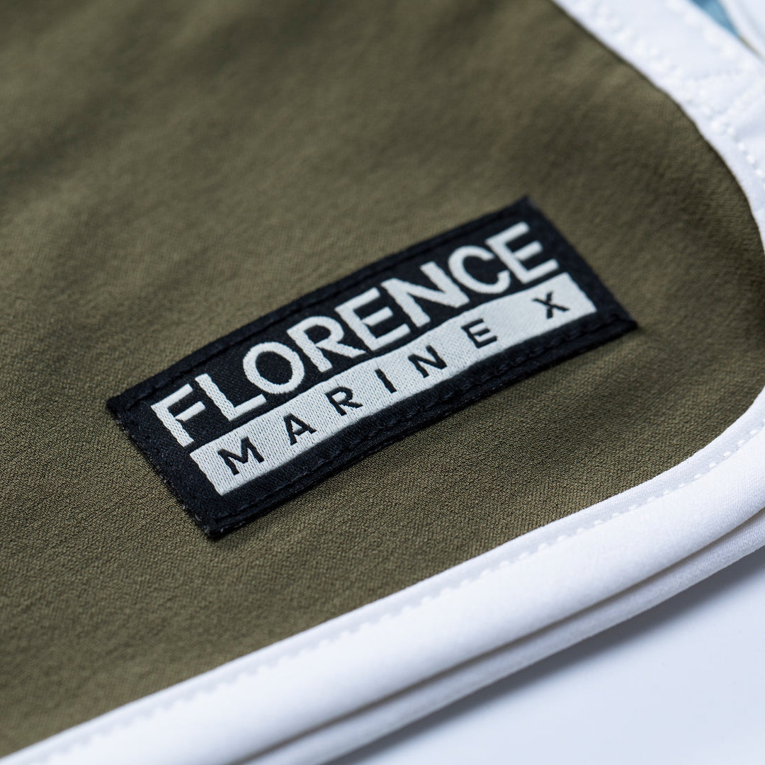 Color:Burnt Olive-Florence Block Boardshort