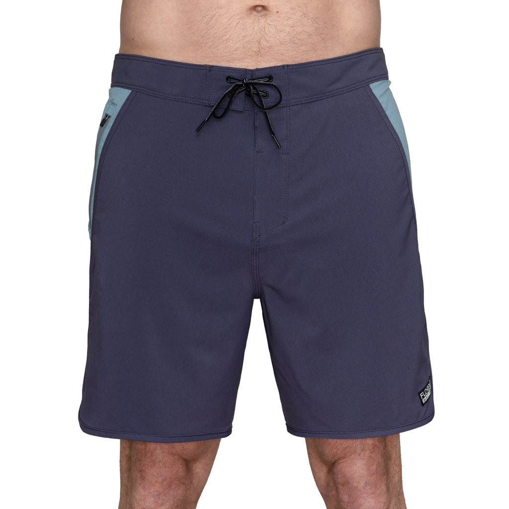 Color:Indigo-Florence Block Boardshort -alt