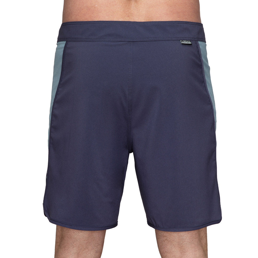 Color:Indigo-Florence Block Boardshort