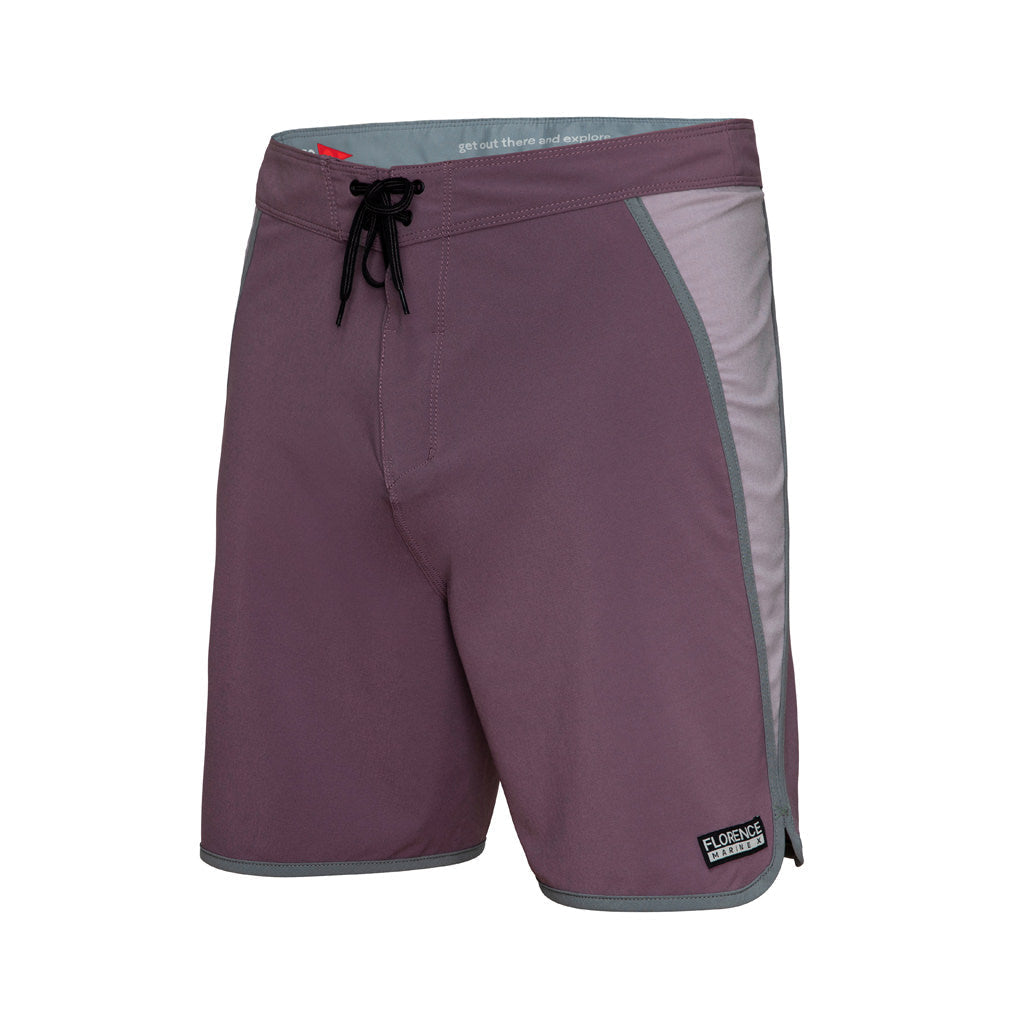 Color:Mauve-Florence Block Boardshort