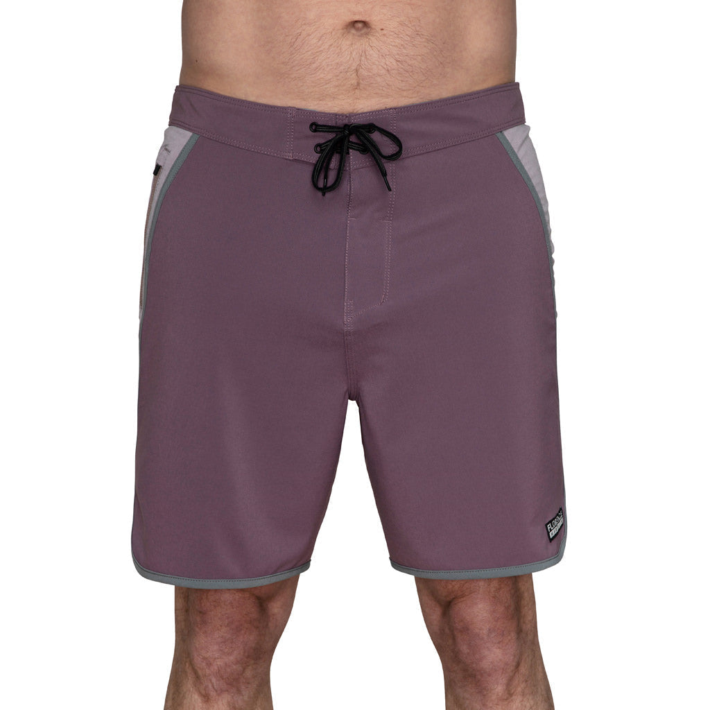 Color:Mauve-Florence Block Boardshort
