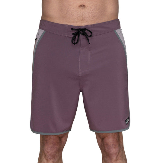 Color:Mauve-Florence Block Boardshort
