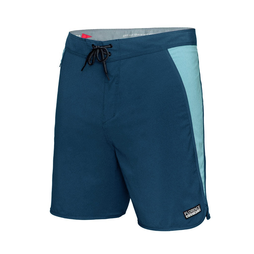 Color:Navy-Florence Block Boardshort