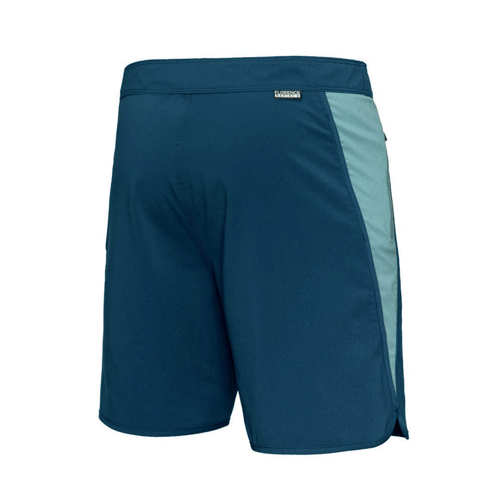 Color:Navy-Florence Block Boardshort